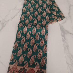 Teal Green Paisley Kalamkari Saree